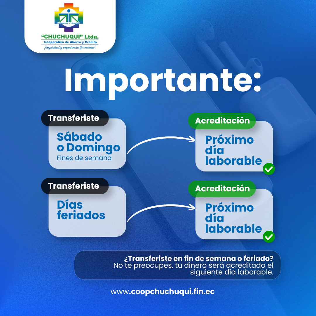 Transferencias en fines de semana y feriados